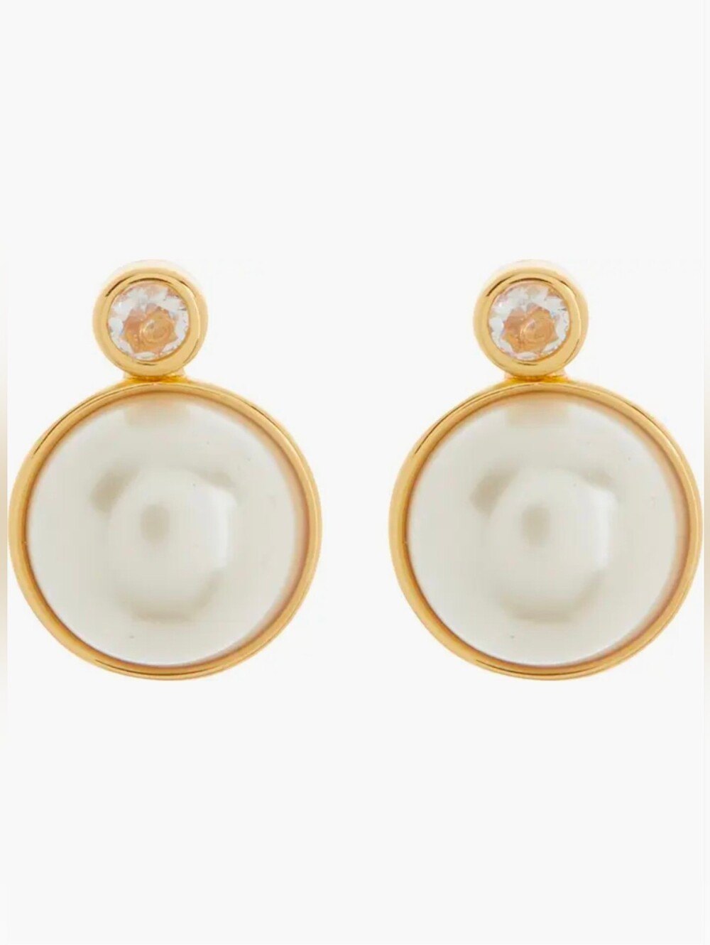 KATE SPADE NEW YORK “Have a Ball” Stud Earrings in Pearls & Gold